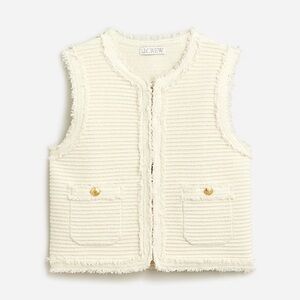 J.Crew Textured vest in fine bouclé